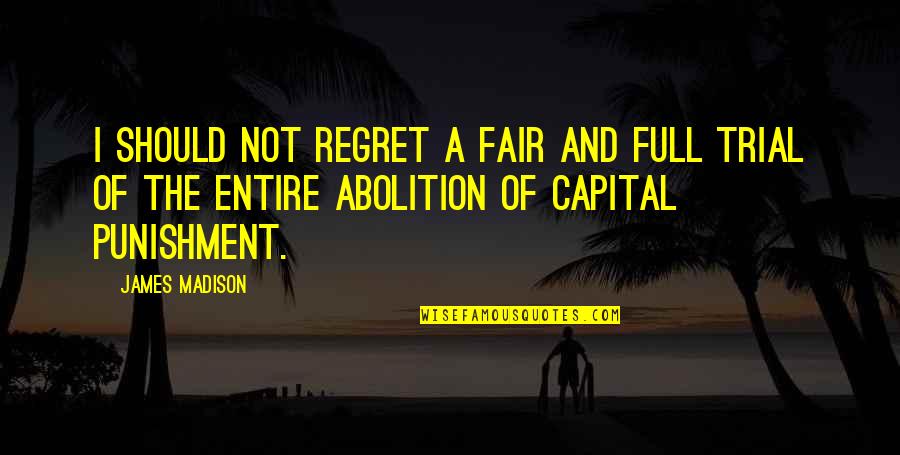 Manan Wani Quotes By James Madison: I should not regret a fair and full Manan Wani Quotes By James Madison: I should not regret a fair and full