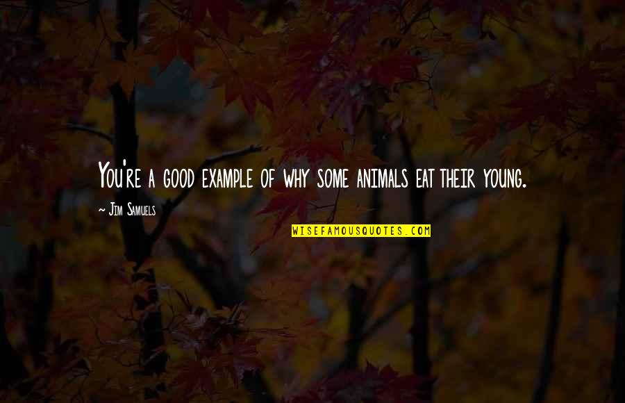 Manansala Philippines Quotes By Jim Samuels: You're a good example of why some animals