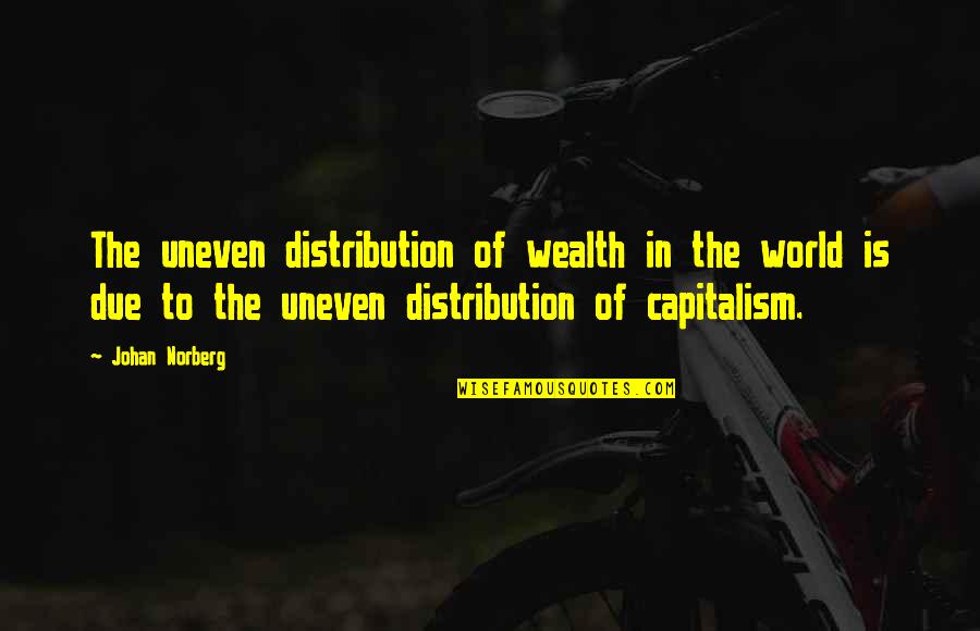 Manasile Pranayam Quotes By Johan Norberg: The uneven distribution of wealth in the world