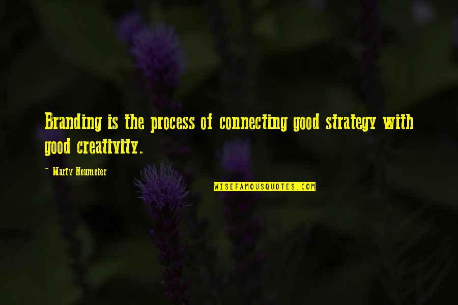 Manatees Quotes By Marty Neumeier: Branding is the process of connecting good strategy