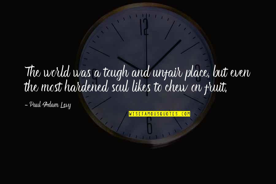 Manchus Chicken Quotes By Paul Adam Levy: The world was a tough and unfair place,