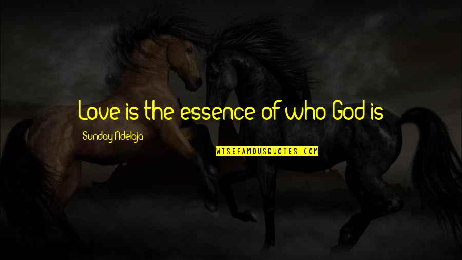 Mancuso Quilt Quotes By Sunday Adelaja: Love is the essence of who God is Mancuso Quilt Quotes By Sunday Adelaja: Love is the essence of who God is