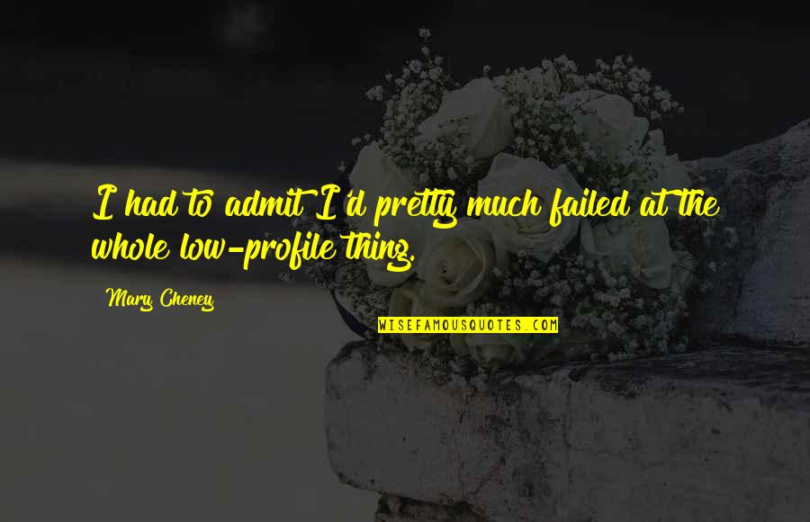 Mandelbaum Silfin Quotes By Mary Cheney: I had to admit I'd pretty much failed