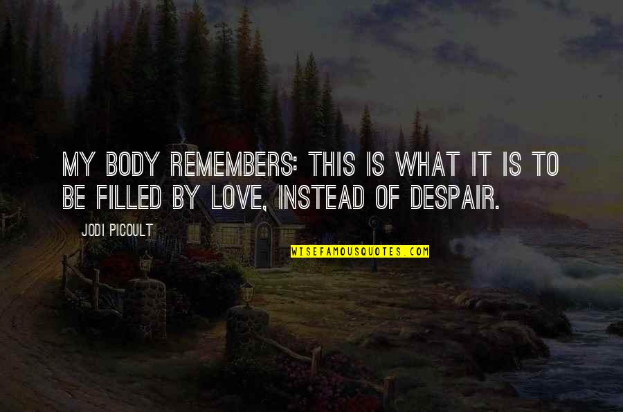 Mandino In Lacey Quotes By Jodi Picoult: My body remembers: this is what it is