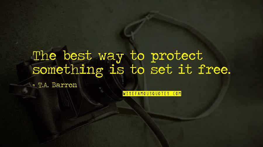 Manford Man Quotes By T.A. Barron: The best way to protect something is to