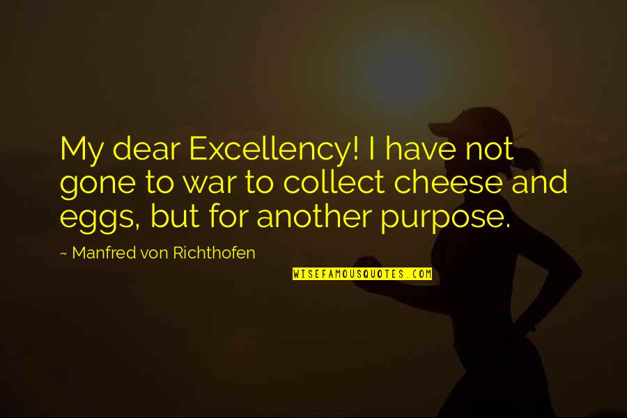 Manfred's Quotes By Manfred Von Richthofen: My dear Excellency! I have not gone to Manfred's Quotes By Manfred Von Richthofen: My dear Excellency! I have not gone to