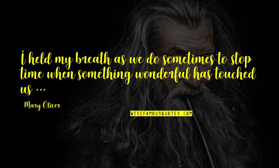 Manganelli Naperville Quotes By Mary Oliver: I held my breath as we do sometimes Manganelli Naperville Quotes By Mary Oliver: I held my breath as we do sometimes