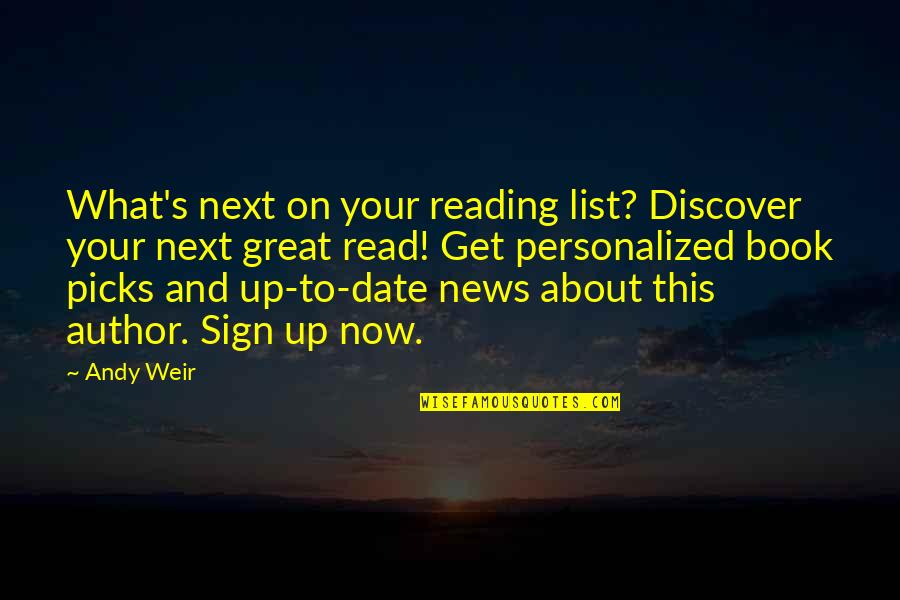 Mangiamo Quotes By Andy Weir: What's next on your reading list? Discover your