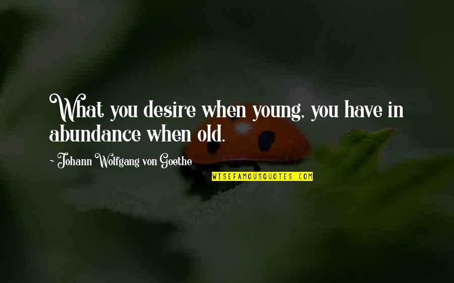 Manieren Van Quotes By Johann Wolfgang Von Goethe: What you desire when young, you have in Manieren Van Quotes By Johann Wolfgang Von Goethe: What you desire when young, you have in