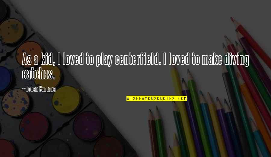 Manifestar En Quotes By Johan Santana: As a kid, I loved to play centerfield.