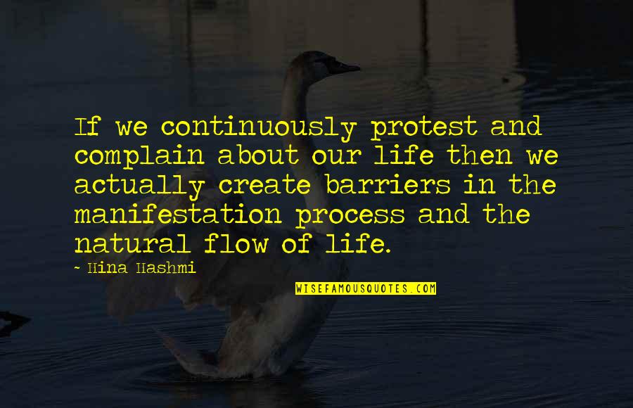 Manifestation Quotes By Hina Hashmi: If we continuously protest and complain about our