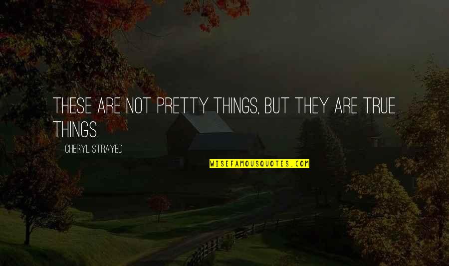 Manigault House Quotes By Cheryl Strayed: These are not pretty things, but they are Manigault House Quotes By Cheryl Strayed: These are not pretty things, but they are