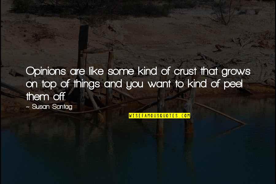 Manijassal Quotes By Susan Sontag: Opinions are like some kind of crust that Manijassal Quotes By Susan Sontag: Opinions are like some kind of crust that