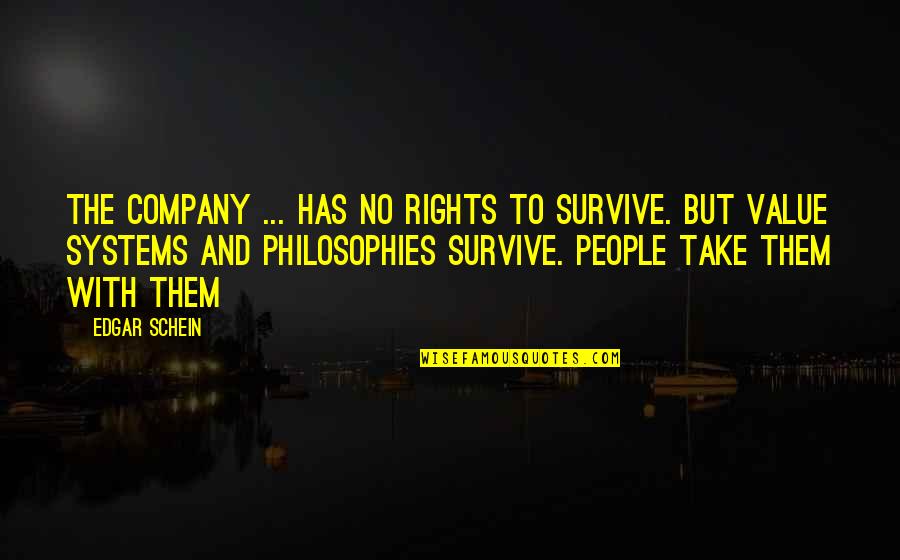 Manina La Quotes By Edgar Schein: The company ... has no rights to survive.
