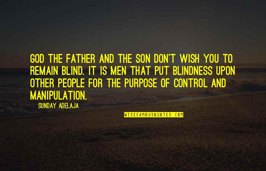 Manipulation And Control Quotes By Sunday Adelaja: God the Father and the Son don't wish
