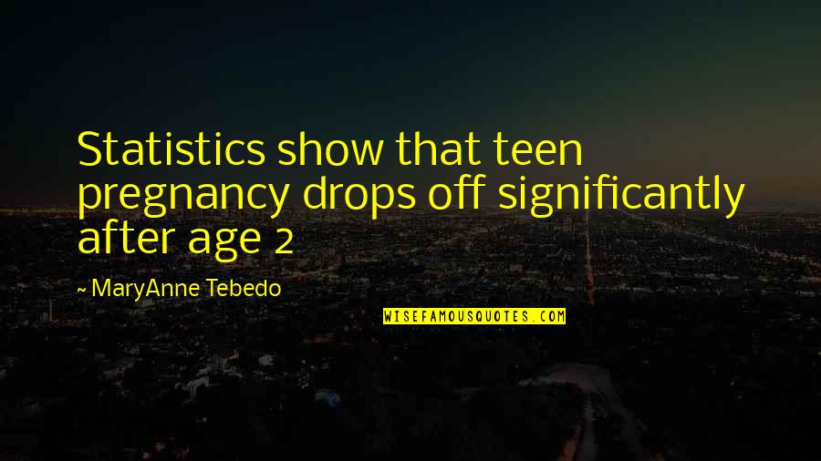 Manipulation In Ender's Game Quotes By MaryAnne Tebedo: Statistics show that teen pregnancy drops off significantly