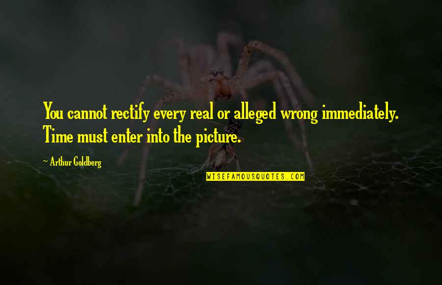 Manisnya Iman Quotes By Arthur Goldberg: You cannot rectify every real or alleged wrong Manisnya Iman Quotes By Arthur Goldberg: You cannot rectify every real or alleged wrong