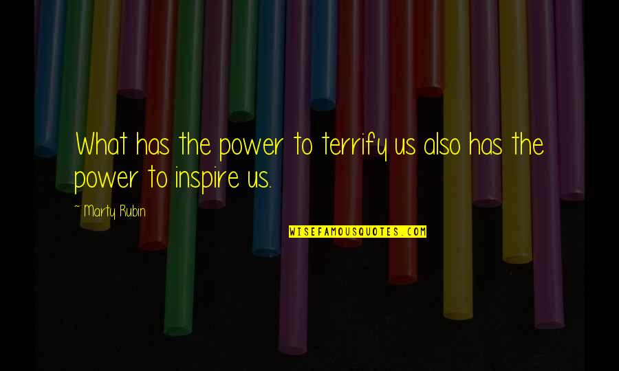Mankind In Night Quotes By Marty Rubin: What has the power to terrify us also