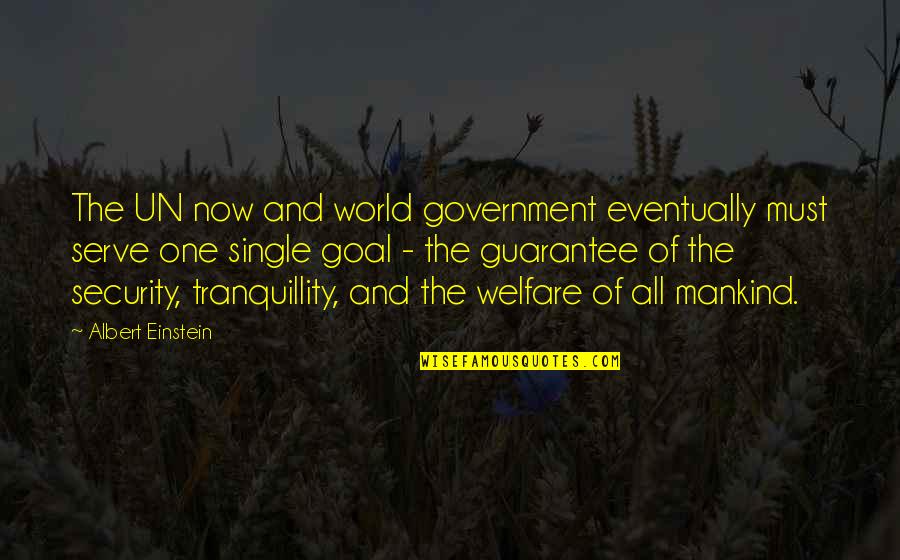 Mankind Of Quotes By Albert Einstein: The UN now and world government eventually must