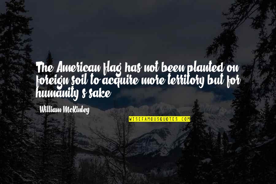 Manner Quotes And Quotes By William McKinley: The American flag has not been planted on