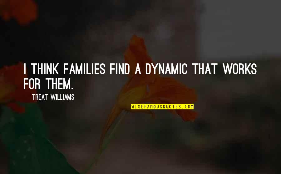 Mannersand Quotes By Treat Williams: I think families find a dynamic that works Mannersand Quotes By Treat Williams: I think families find a dynamic that works