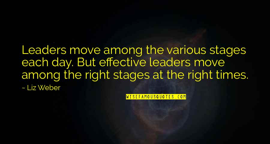 Mannetta Braunstein Quotes By Liz Weber: Leaders move among the various stages each day. Mannetta Braunstein Quotes By Liz Weber: Leaders move among the various stages each day.