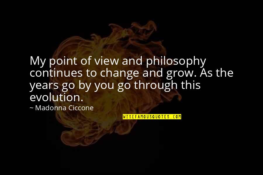 Mannum Quotes By Madonna Ciccone: My point of view and philosophy continues to Mannum Quotes By Madonna Ciccone: My point of view and philosophy continues to