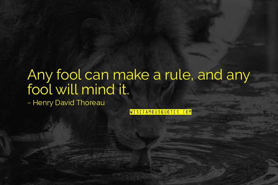 Manoff New Hope Quotes By Henry David Thoreau: Any fool can make a rule, and any Manoff New Hope Quotes By Henry David Thoreau: Any fool can make a rule, and any