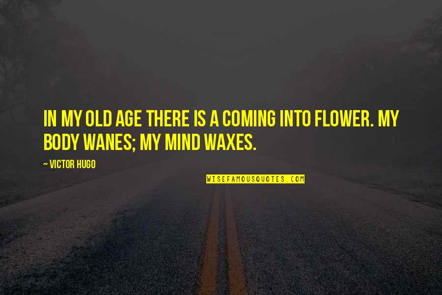 Manolita Saval Quotes By Victor Hugo: In my old age there is a coming