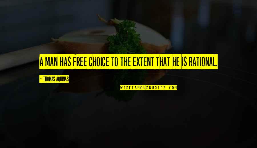 Man's Free Will Quotes By Thomas Aquinas: A man has free choice to the extent