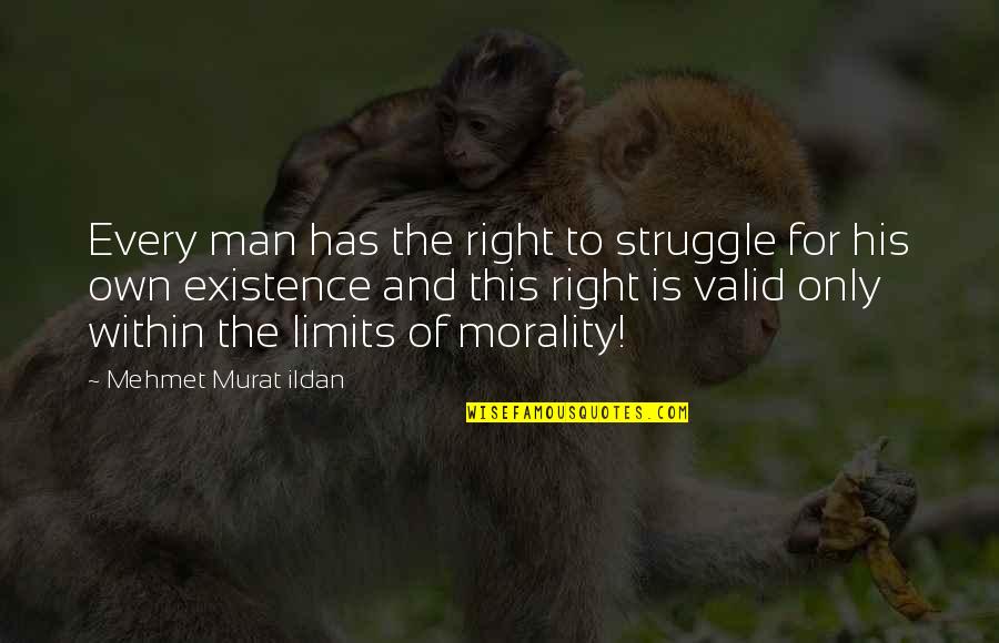 Man's Struggle Quotes By Mehmet Murat Ildan: Every man has the right to struggle for