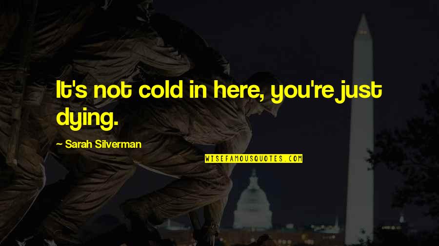Mansoori Opthal Specialized Quotes By Sarah Silverman: It's not cold in here, you're just dying. Mansoori Opthal Specialized Quotes By Sarah Silverman: It's not cold in here, you're just dying.