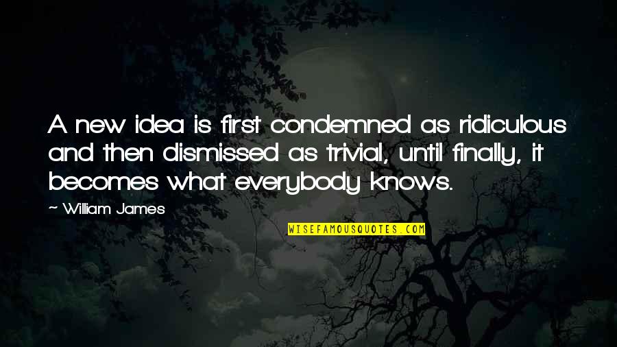 Mansoori Opthal Specialized Quotes By William James: A new idea is first condemned as ridiculous Mansoori Opthal Specialized Quotes By William James: A new idea is first condemned as ridiculous