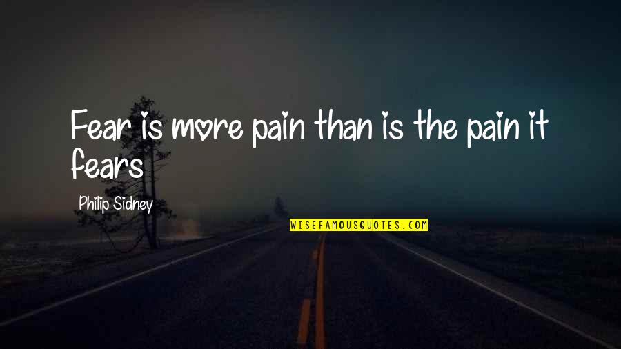 Mantenido Sinonimo Quotes By Philip Sidney: Fear is more pain than is the pain