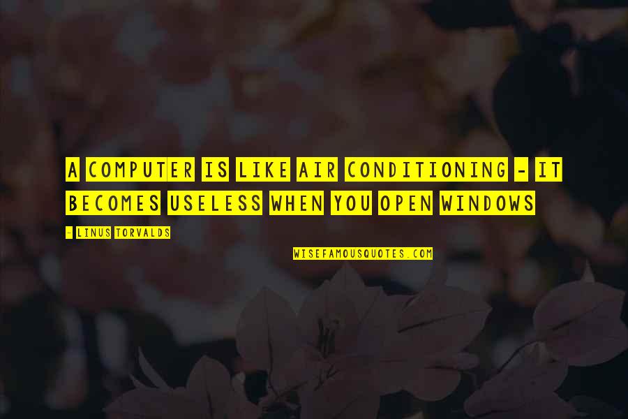 Manual Buoth Anyar Song During Independence 2011 Quotes By Linus Torvalds: A computer is like air conditioning - it