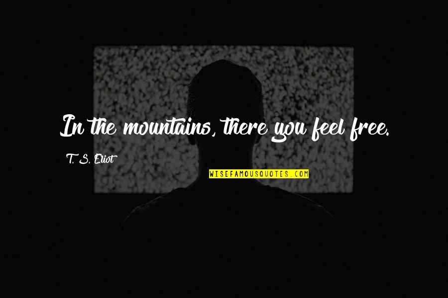 Manual Therapy Quotes By T. S. Eliot: In the mountains, there you feel free.