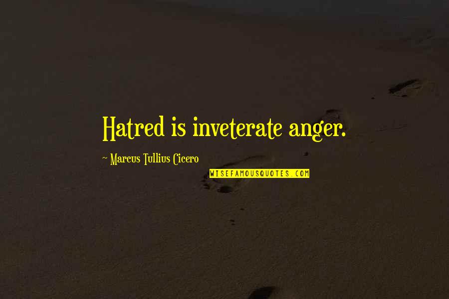 Manuel Preciado Quotes By Marcus Tullius Cicero: Hatred is inveterate anger.