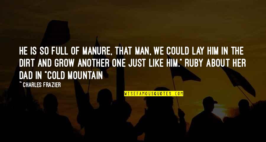 Manure Quotes By Charles Frazier: He is so full of manure, that man, Manure Quotes By Charles Frazier: He is so full of manure, that man,