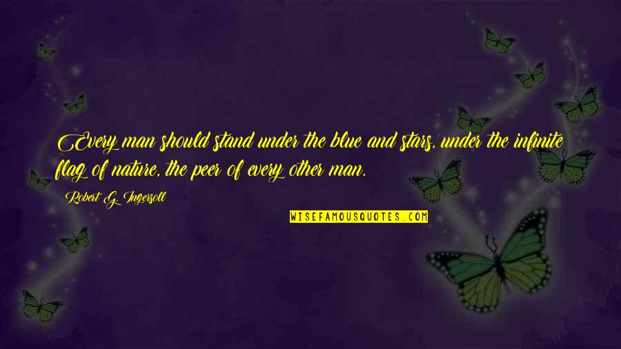 Manushaqe Hoxha Quotes By Robert G. Ingersoll: Every man should stand under the blue and Manushaqe Hoxha Quotes By Robert G. Ingersoll: Every man should stand under the blue and