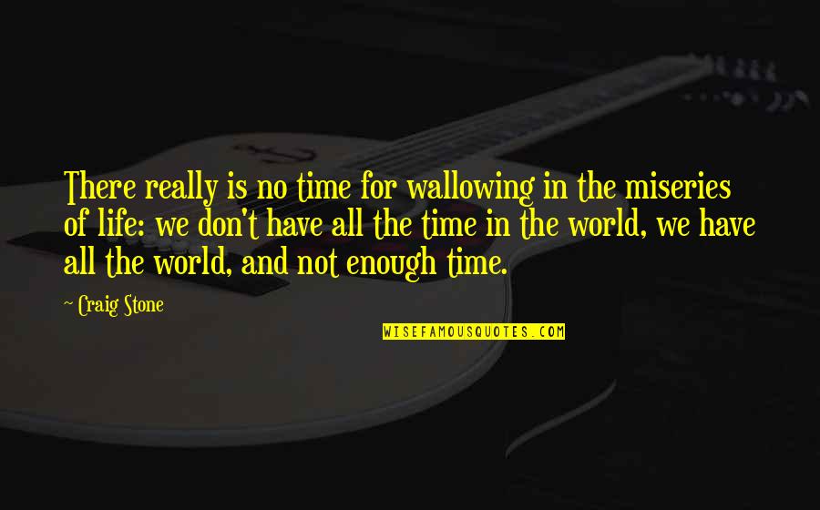 Manvendra Baghel Quotes By Craig Stone: There really is no time for wallowing in Manvendra Baghel Quotes By Craig Stone: There really is no time for wallowing in