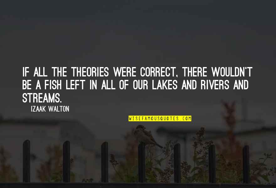 Many Fish In The Sea Quotes By Izaak Walton: If all the theories were correct, there wouldn't