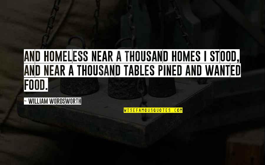 Many Homes Quotes By William Wordsworth: And homeless near a thousand homes I stood,