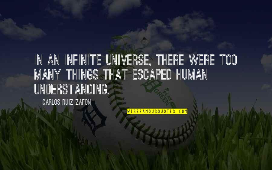 Many Things Quotes By Carlos Ruiz Zafon: In an infinite universe, there were too many