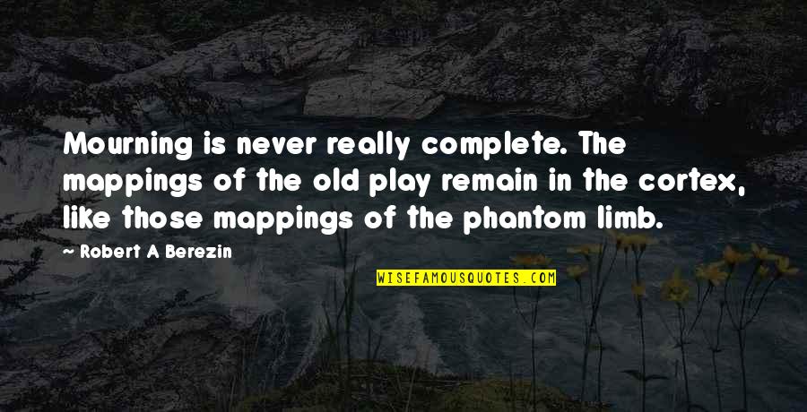 Mappings Quotes By Robert A Berezin: Mourning is never really complete. The mappings of