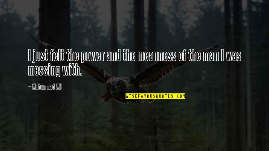 Mapreduce Python Quotes By Muhammad Ali: I just felt the power and the meanness