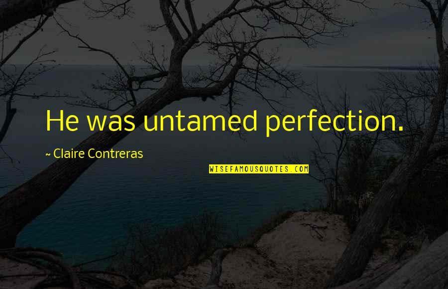 Maquillage Permanent Quotes By Claire Contreras: He was untamed perfection.