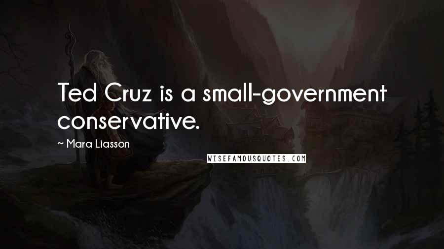 Mara Liasson quotes: Ted Cruz is a small-government conservative.