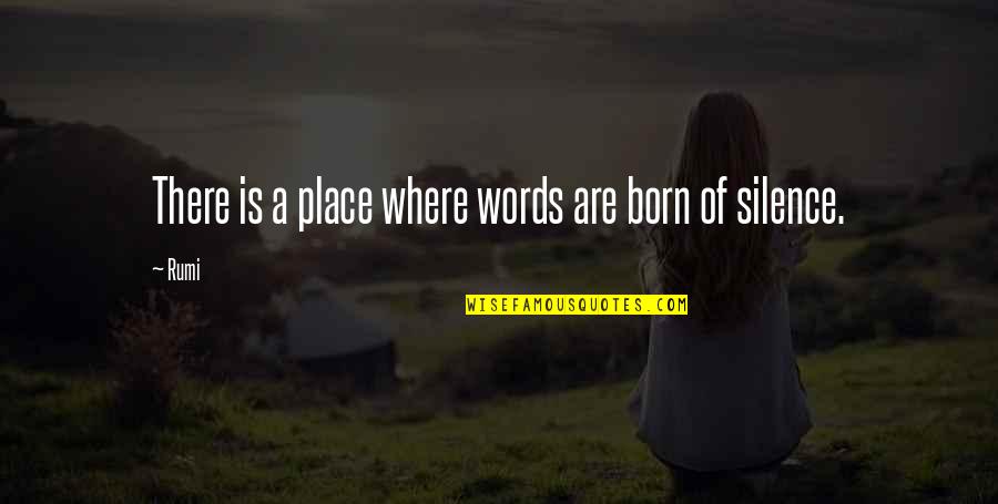 Marale Quotes By Rumi: There is a place where words are born