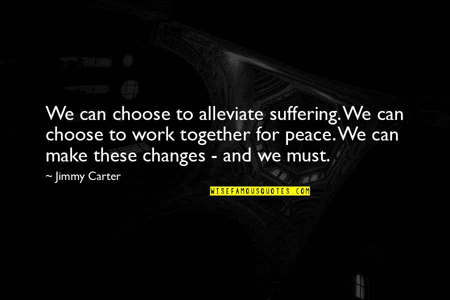 Marangelly Fuentes Quotes By Jimmy Carter: We can choose to alleviate suffering. We can