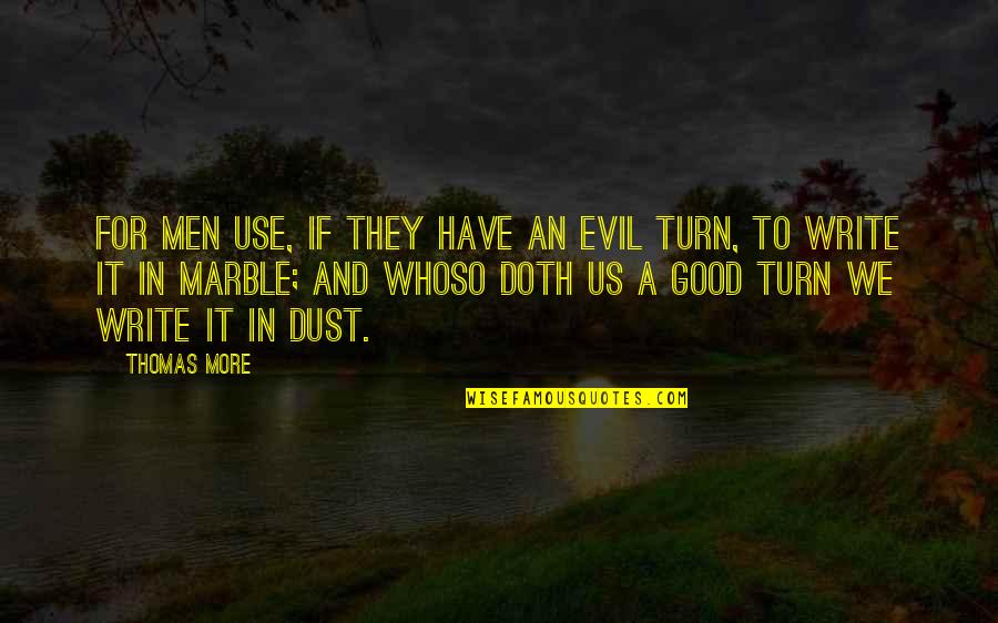 Marble Quotes By Thomas More: For men use, if they have an evil